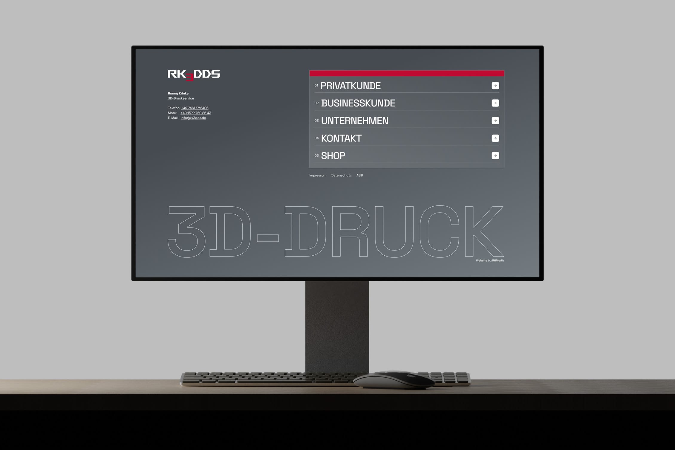 3D Druck Website Desktop