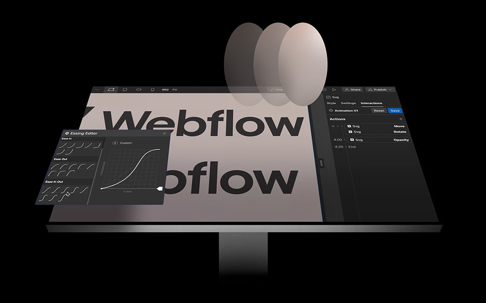 Webflow Animations Interface